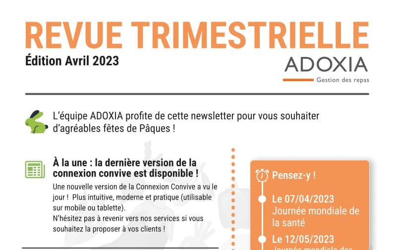 NEWSLETTER ADOXIA